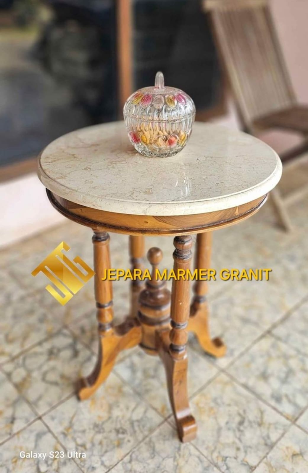Meja Kopi Marmer Natural